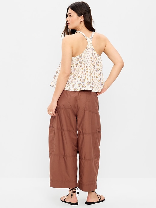Image number 6 showing, Mid-Rise Pull-On Cropped Utility Pants