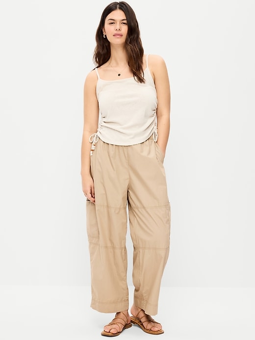 Image number 5 showing, Mid-Rise Pull-On Cropped Utility Pants