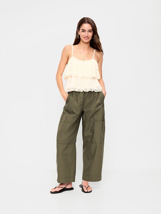 Image number 5 showing, Mid-Rise Pull-On Cropped Utility Pants