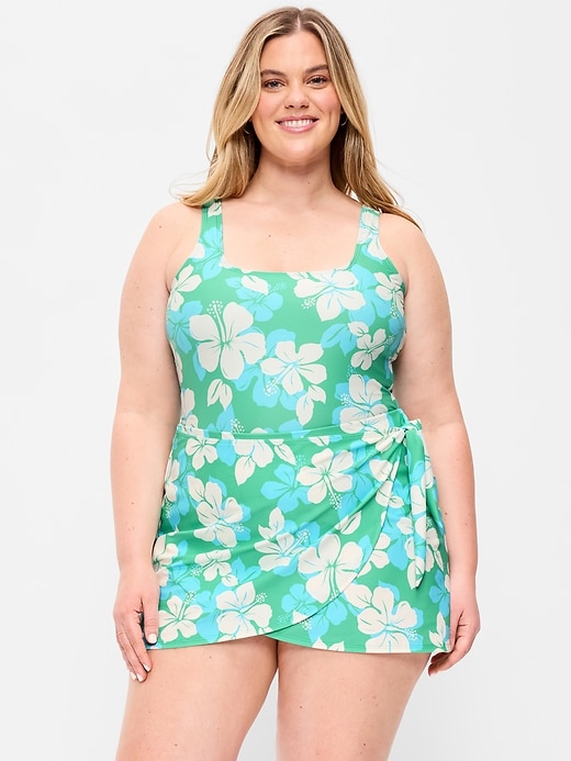 Image number 6 showing, Matte Side-Tie Swim Dress