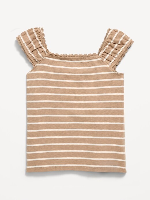 Image number 1 showing, Short-Sleeve Ribbed Top for Girls
