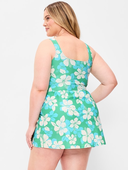 Image number 7 showing, Matte Side-Tie Swim Dress