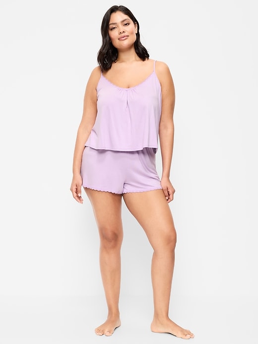 Image number 6 showing, Lace-Trim Pajama Tank and Shorts Set