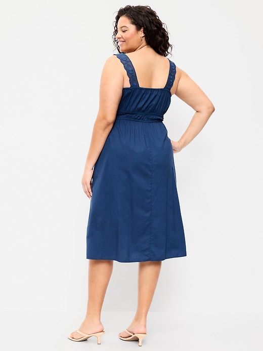 Image number 8 showing, Fit & Flare Smocked-Waist Midi Dress