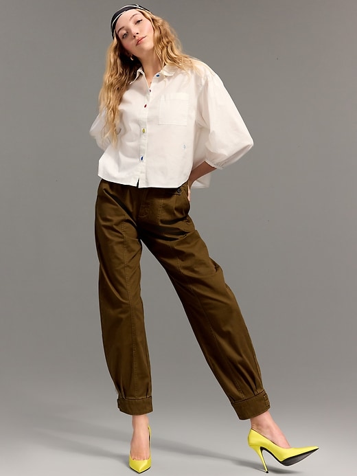 Image number 3 showing, Old Navy x Christopher John Rogers Oversized Button-Down Poplin Shirt