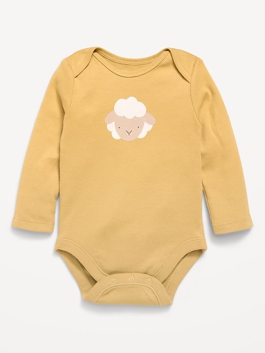 Image number 1 showing, Unisex Long-Sleeve Graphic Bodysuit for Baby