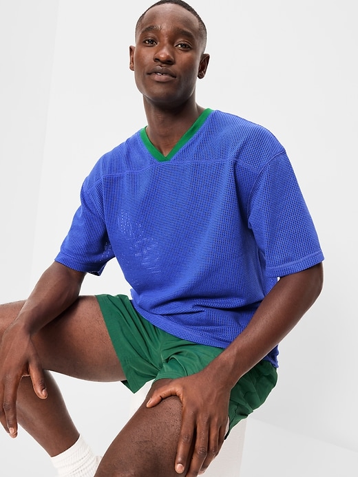 Image number 3 showing, Football-Style Knit T-Shirt