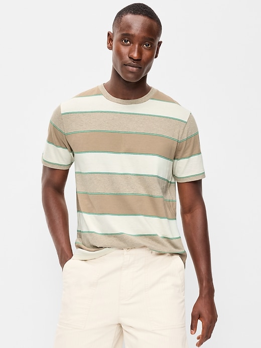 Image number 1 showing, Crew-Neck Striped T-Shirt