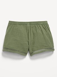 Image number 2 showing, Double-Weave Crochet-Trim Shorts for Girls