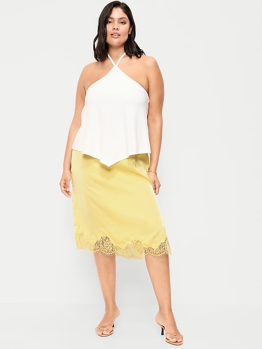 Image number 8 showing, Lace Slip Midi Skirt