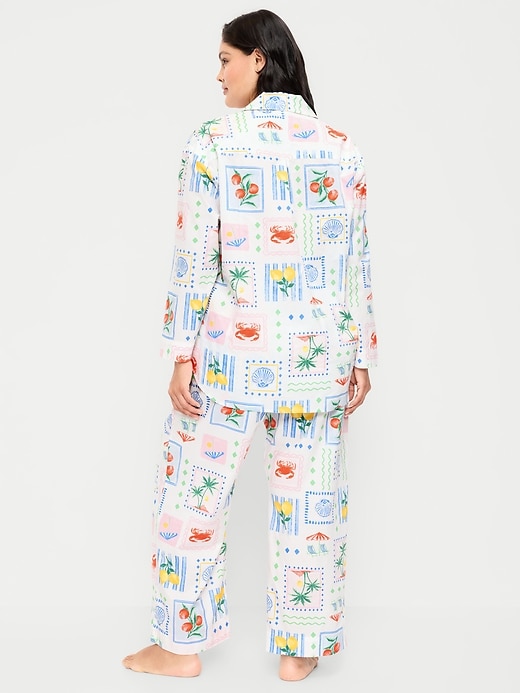 Image number 7 showing, Poplin Pajama Pant Set