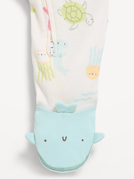 L'image numéro 2 présente Une-pièce Nuit ou jeu à pieds à glissière à double sens pour bébé