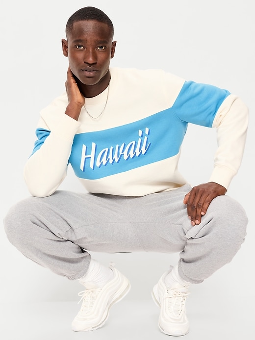 Image number 3 showing, Loose Color-Block Crew-Neck Sweatshirt