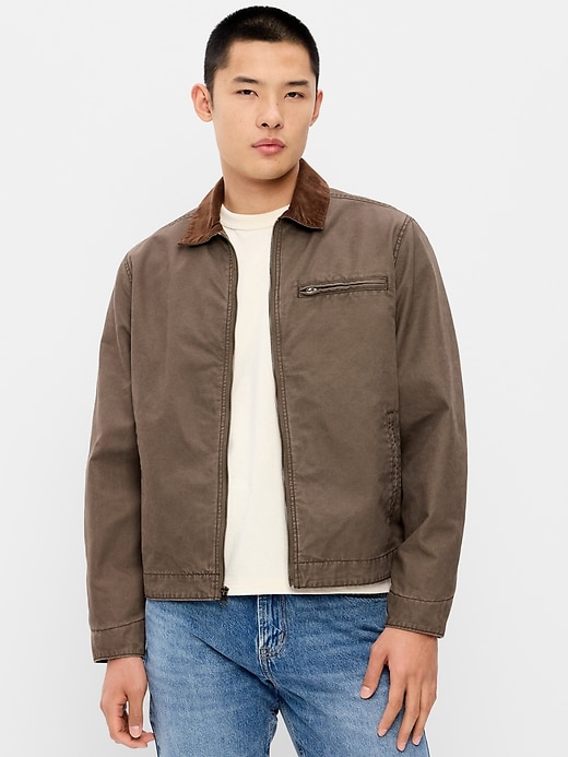 Image number 1 showing, Cropped Canvas Barn Jacket