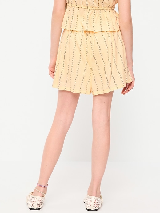 L'image numéro 2 présente Short à motifs à taille extensible pour fille