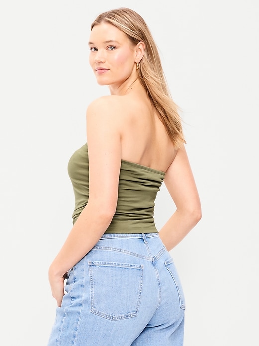 L'image numéro 6 présente Bustier en tissu sculptant double épaisseur