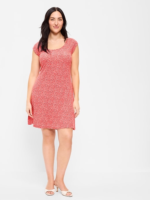 Image number 7 showing, Short-Sleeve Scoop-Neck Mini Dress