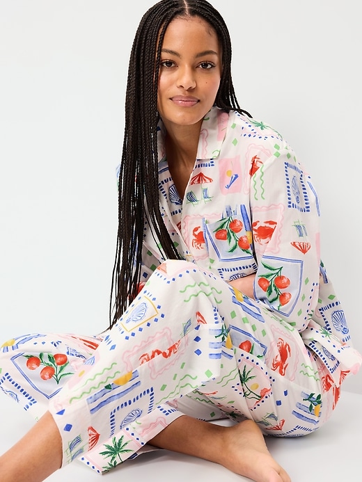Image number 3 showing, Poplin Pajama Pant Set