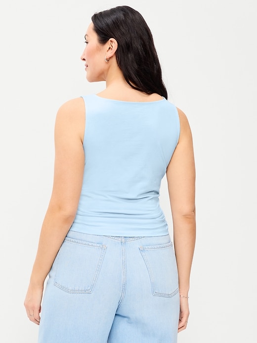 Image number 6 showing, Asymmetrical Side-Cinch Tank Top