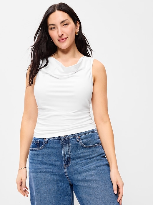 Image number 5 showing, Asymmetrical Side-Cinch Tank Top