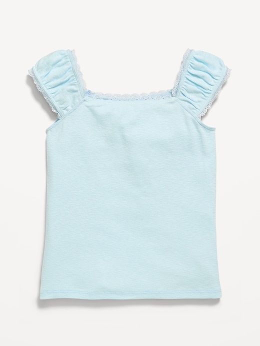 Image number 2 showing, Short-Sleeve Ribbed Top for Girls
