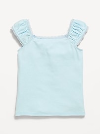 Image number 2 showing, Short-Sleeve Ribbed Top for Girls
