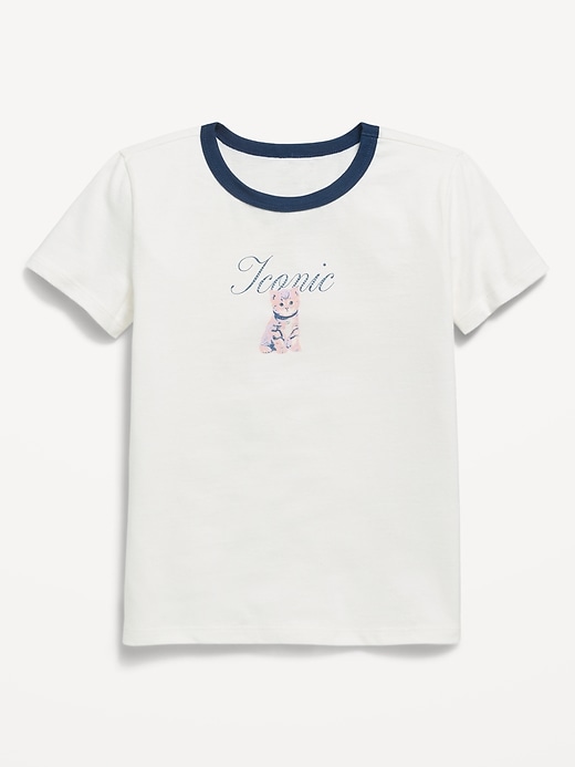 L'image numéro 1 présente T-shirt à manches courtes à imprimé pour fille