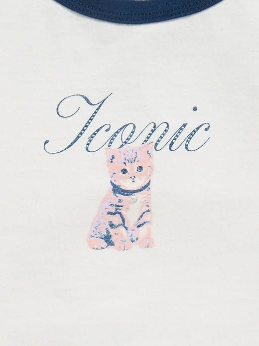L'image numéro 2 présente T-shirt à manches courtes à imprimé pour fille