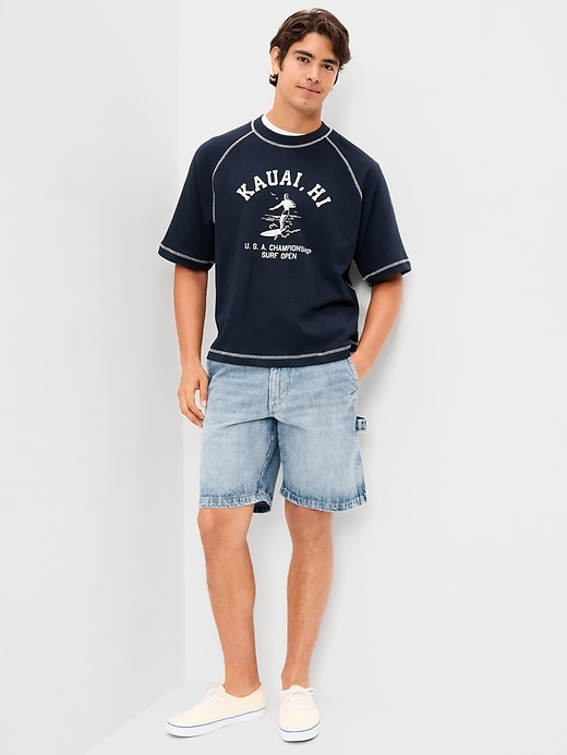 Image number 3 showing, Loose Raglan Cropped Sweatshirt