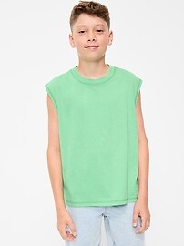 Image number 1 showing, Boxy Muscle Tank Top for Boys