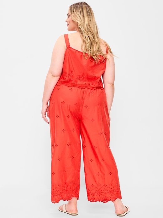 L'image numéro 10 présente Pantalon à taille haute jambe large et découpes
