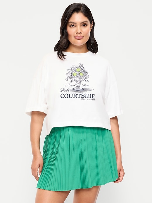 Image number 7 showing, Vintage Crew-Neck Oversized Crop Graphic T-Shirt