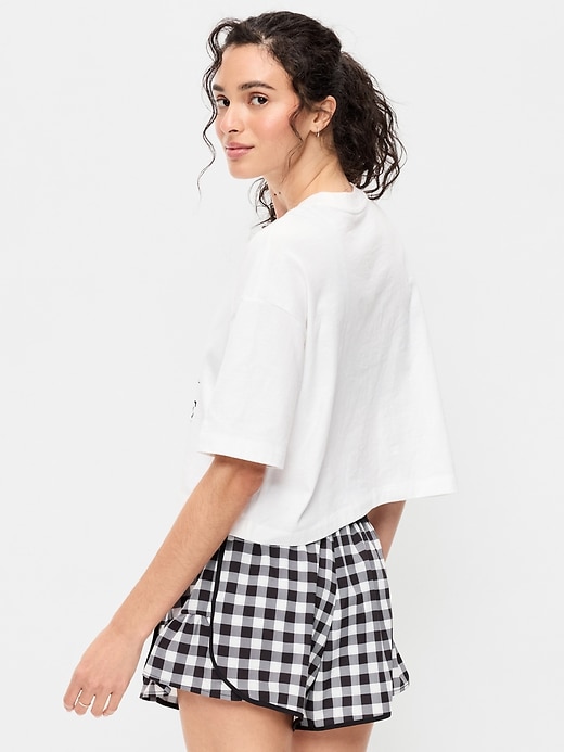 Image number 2 showing, Vintage Crew-Neck Oversized Crop Graphic T-Shirt