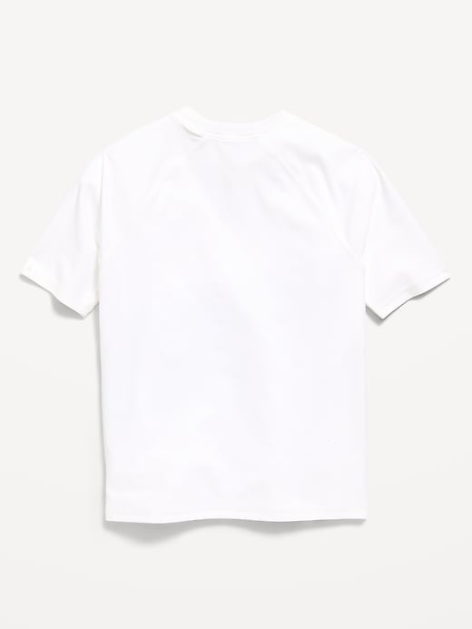 Image number 2 showing, Short-Sleeve Graphic Rashguard Swim Top for Boys