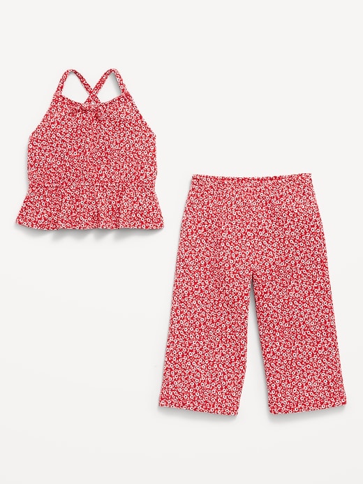 Image number 2 showing, Printed Sleeveless Top and Pants Set for Toddler Girls