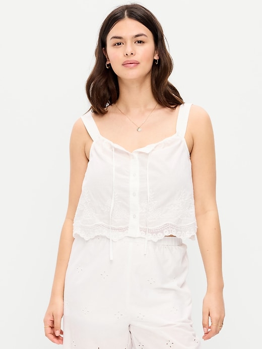 Image number 5 showing, Tie-Front Cami Tank Top