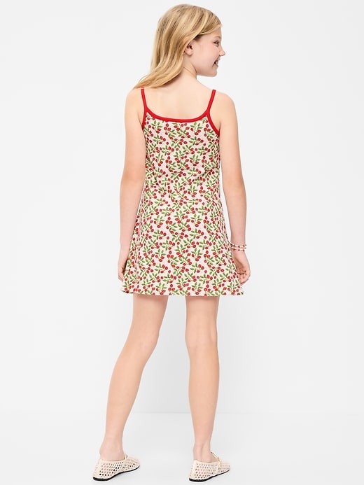 Image number 2 showing, Sleeveless Fitted Ribbed Swing Dress for Girls