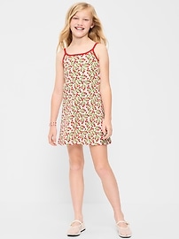 Image number 1 showing, Sleeveless Fitted Ribbed Swing Dress for Girls