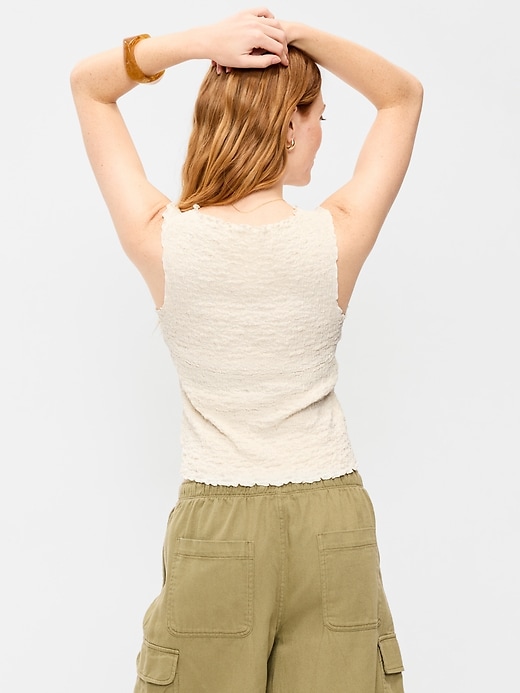 Image number 2 showing, Sleeveless Smocked Tank Top