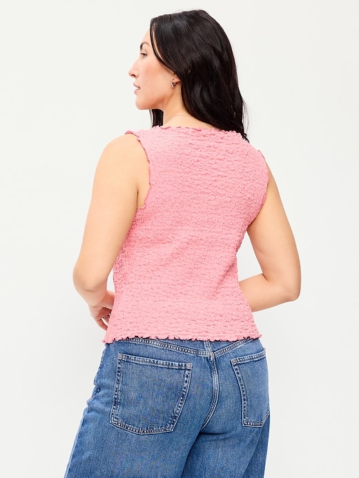 Image number 6 showing, Sleeveless Smocked Tank Top