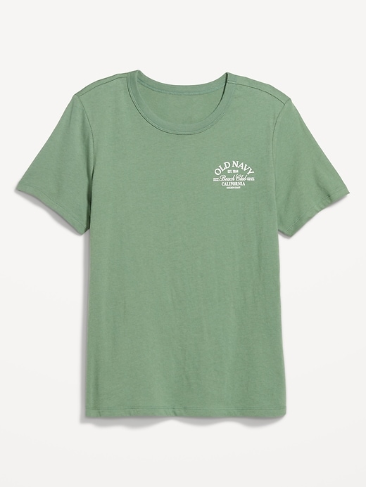 L'image numéro 5 présente T-shirt passe-partout ras du cou à logo imprimé