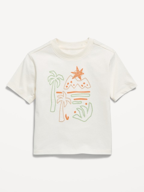 Oversized Short-Sleeve Graphic T-Shirt for Toddler Boys