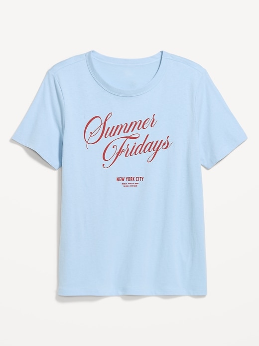 L'image numéro 5 présente T-shirt passe-partout ras du cou à imprimé