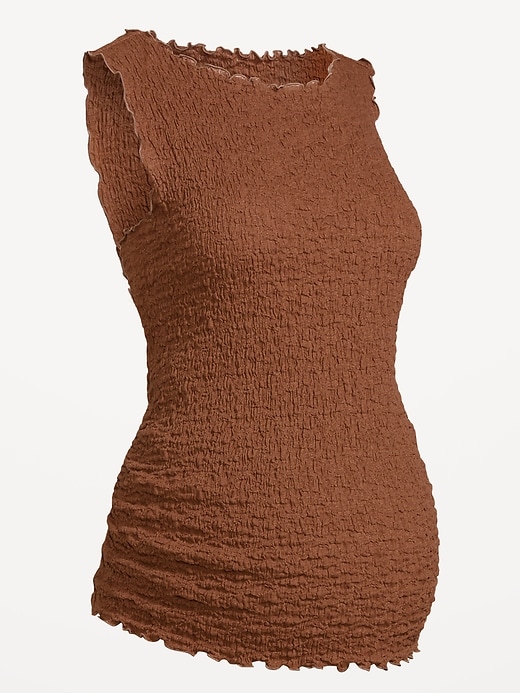Image number 1 showing, Maternity Texured High-Neck Tank Top