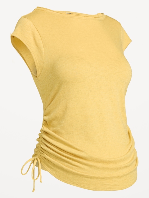 Maternity Side-Cinch Jersey Top