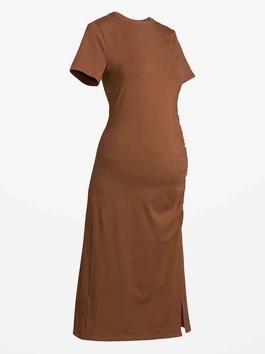 Image number 2 showing, Maternity Short-Sleeve Ruched Dress