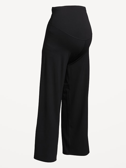 L'image numéro 4 présente Pantalon StudioSmooth à jambe large à panneau couvrant de maternité