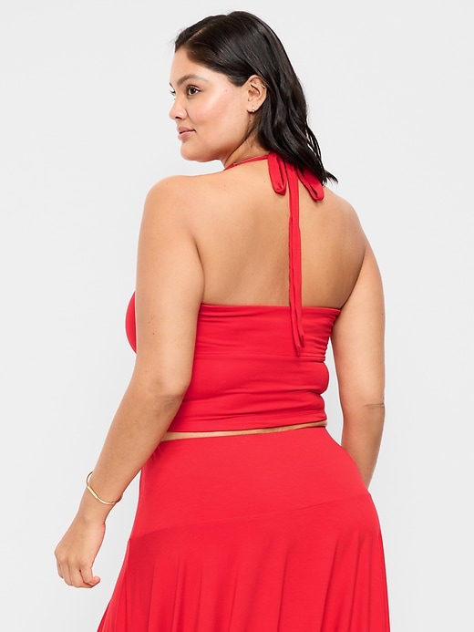 Image number 8 showing, Short-Sleeve Jersey Smocked-Front Top