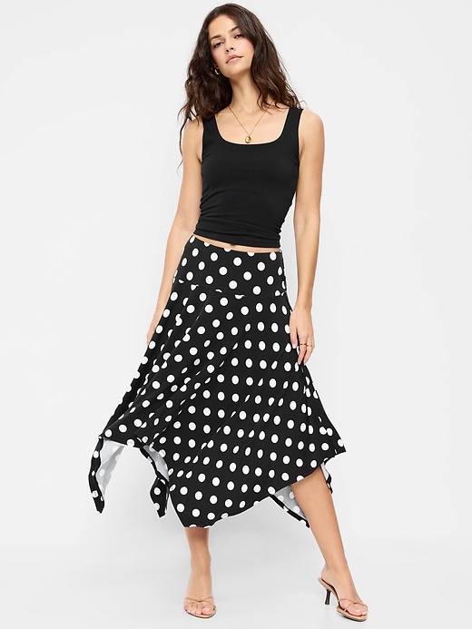 Image number 1 showing, Handkerchief Hem Midi Skirt