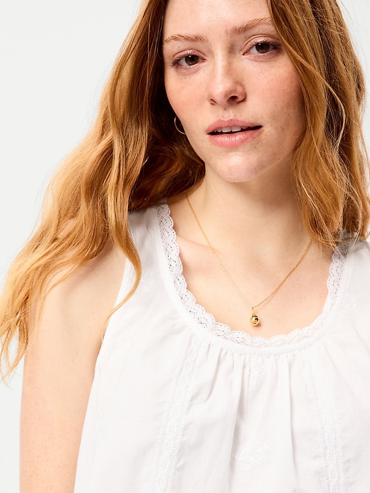 Image number 4 showing, Ruffle-Trim Embroidered Tank Top